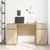 vidaXL Bureau met lade Sonoma eiken 140 x 49 x 76 cm Bewerkt hout