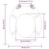 vidaXL Zachte sluit toiletbril Grijs 44 x 38 cm MDF-plaat