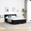 vidaXL Boxspringbed met matras Zwart 190 x 140 cm Polyester