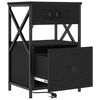 vidaXL Nachtkastje met lade Zwart Eiken 40 x 31 x 60 cm Bewerkt hout