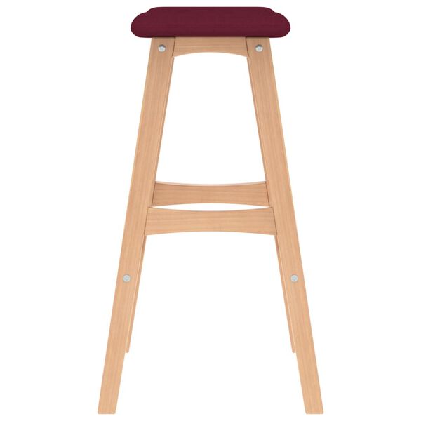 vidaXL Barkrukken 2 st stof wijnrood