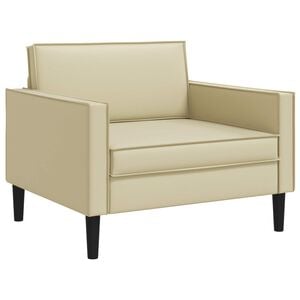 vidaXL XL fauteuil Cr&egrave;mekleurig Kunstleer