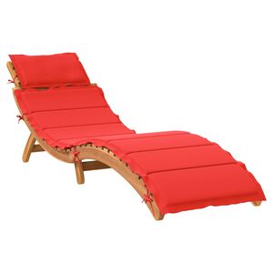 vidaXL Ligbed Massief Acacia Hout Rood