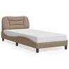 vidaXL Bedframe zonder matras "Hvar" kunstleer cappuccinokleurig 90x200 cm