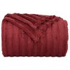 vidaXL Gooi Deken Bordeaux Rood 240 x 220 cm Fleece