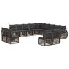 vidaXL Tuinbankenset 13 st Grijs en Donkergrijs poly rattan