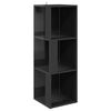 vidaXL Hoekkast 33x33x100 cm bewerkt hout hoogglans grijs