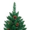 vidaXL Slanke Kerstboom Groen 210 cm PVC en massief dennenhout