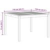 vidaXL Tuintafel 110x110x75 cm massief acaciahout