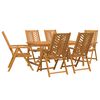 vidaXL Tuin eettafelset 7 pcs Bruin Massief Acaciahout