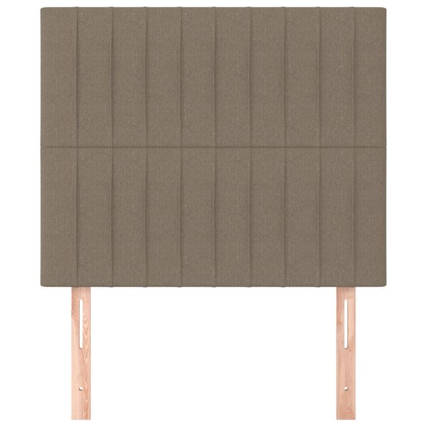 vidaXL Hoofdbord taupe 100x5x118/128 cm Stof