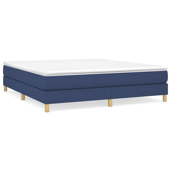 vidaXL Boxspring bed stof blauw 180x200 cm