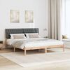 vidaXL Bedframe met Gevoerd Hoofdgedeelte Bruin 180 x 200 cm