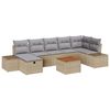 vidaXL Tuinbankenset 8 st Beige poly rattan