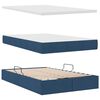 vidaXL Opbergbed met LED met matras met LED Blauw 120 x 190 cm Stof