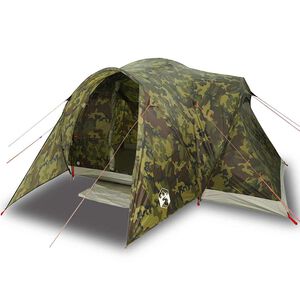 vidaXL Koepeltent 6-persoons waterdicht camouflage