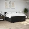 vidaXL Boxspring met matras stof zwart 180x200 cm
