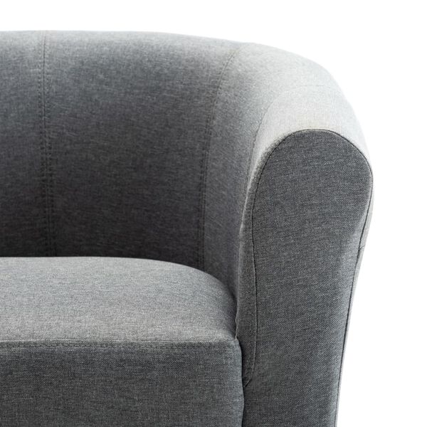 vidaXL Fauteuil stof lichtgrijs