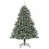 vidaXL Kunstkerstboom met 300 LED Groen 240 cm PVC en Plastic en Staal