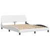 vidaXL Bedframe zonder matras "Hvar" kunstleer wit 160x200 cm