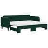 vidaXL Slaapbank onderschuifbed matrassen 80x200cm fluweel donkergroen