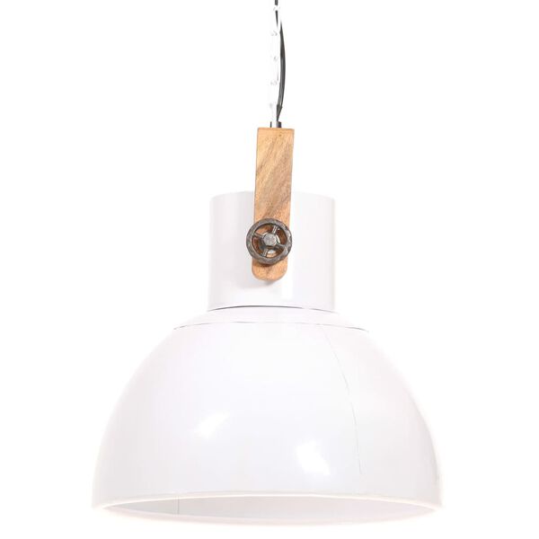 vidaXL Hanglamp industrieel rond 25 W E27 40 cm wit