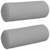vidaXL Bolster Kussens 2 stuks Wolkengrijs Ø 25 x 70 cm Stof