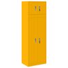 vidaXL Opbergkast 2 st Mosterdgeel 60 x 40 x 180 cm Staal