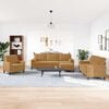 vidaXL 4-delige Loungeset met kussens en bolsters fluweel bruin