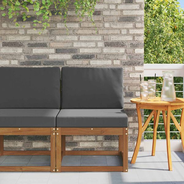 vidaXL Buiten Midden Sofa Massief Acaciahout Naturel