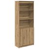 vidaXL Highboard 70x35x180 cm spaanplaat ambachtelijk eikenkleurig