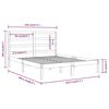 vidaXL Bedframe zonder matras massief grenenhout wit 140x200 cm
