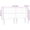 vidaXL Hoofdbord met randen 203x16x118/128 cm fluweel lichtgrijs