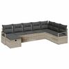 vidaXL Tuin Sofa Set 8 pcs Lichtgrijs Poly riet
