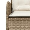 vidaXL 2-delige Loungeset met kussens poly rattan beige