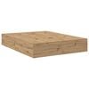 vidaXL Opbergbedframe Artisan Eiken 135 x 190 cm Bewerkt hout
