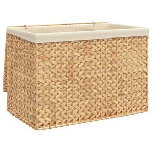 vidaXL Wasmand met 3 vakken 75x42,5x52 cm waterhyacint