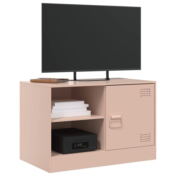 vidaXL Tv-meubelen 2 st 67x39x44 cm staal roze