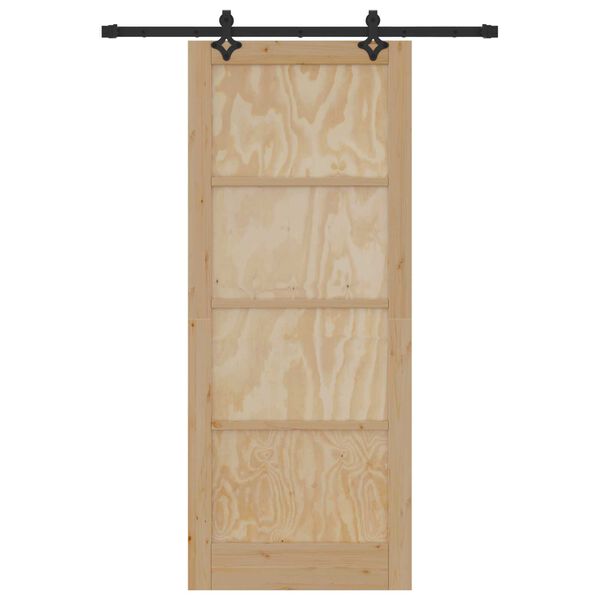 vidaXL Schuifdeur Set Anders ORKDAL Naturel en zwart 86 x 211 cm