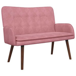 vidaXL 2-Zits Sofa Roze 115 x 61 x 87 cm fluweel