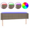 vidaXL Hoofdbord LED 183x16x78/88 cm stof taupe
