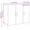 vidaXL Dressoir Artisan Eiken 90 x 34 x 80 cm Bewerkt hout