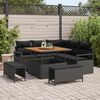vidaXL Tuinbankenset met kussen 8 pcs Zwart poly rattan