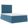 vidaXL Opbergbed met LED met matras met LED Blauw 120 x 190 cm Fluweel