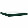 vidaXL Boxspring met matras fluweel donkergroen 180x200 cm