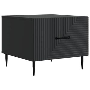 vidaXL Salontafel met lade Zwart 49 x 50 x 40 cm Bewerkt hout