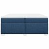vidaXL Boxspring met matras stof blauw 200x200 cm