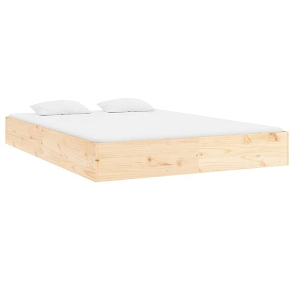 vidaXL Bedframe zonder matras massief hout 140x200 cm