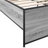 vidaXL Bedframe bewerkt hout en metaal grijs sonoma eiken 75x190 cm