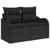 vidaXL Tuin Sofa Set met opslag 5 pcs Zwart Poly riet